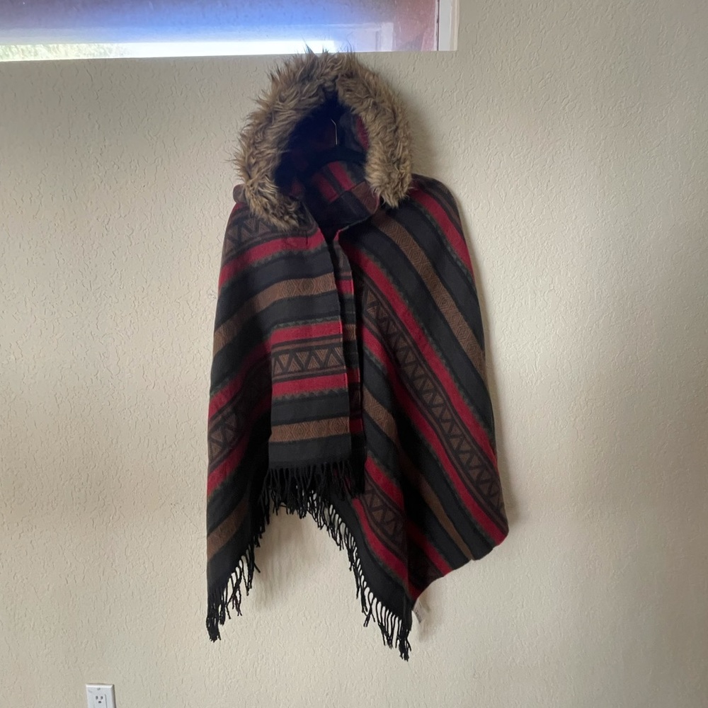 Tribal style cape jacket